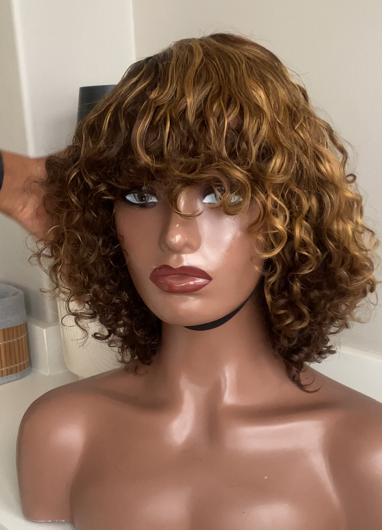 Roll Fringe Wig - Blonde Highlights - Image 12